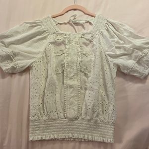white detailed top by PORRIDGE